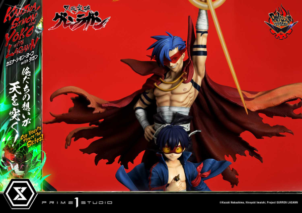 Prime 1 Studio Ultimate Premium Masterline Tengen Toppa Gurren Lagann Kamina, Simon & Yoko with Lagann "Our Hearts Pierce the Skies" Deluxe Version | 4580708049557