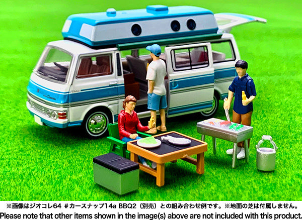 Tomica Limited Vintage NEO 1/64 LV-N312a Nissan Caravan Camper White/Sky Blue 1973