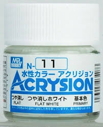 Mr Hobby Acrysion N11 - Flat White (Flat/Primary)