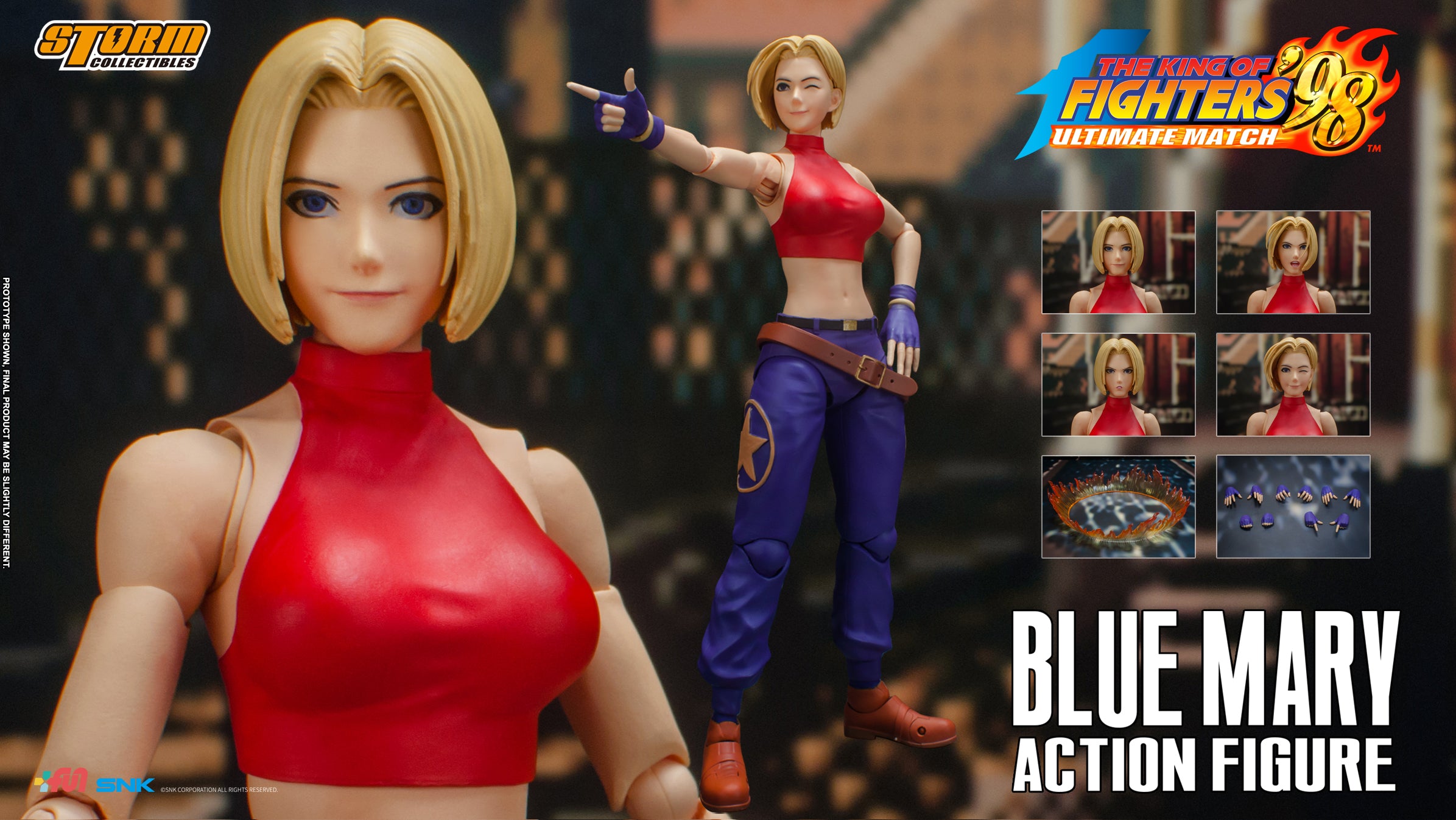 Storm Collectibles 1/12 Action Figure Blue Mary "King of Fighters '98"