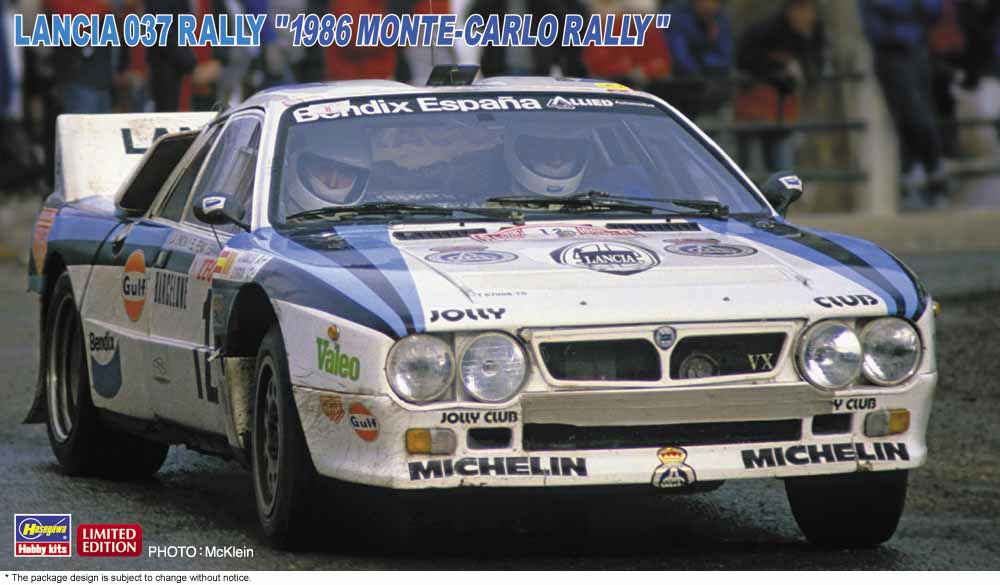 Hasegawa 1/24  LANCIA 037 RALLY "1986 MONTE-CARLO RALLY"