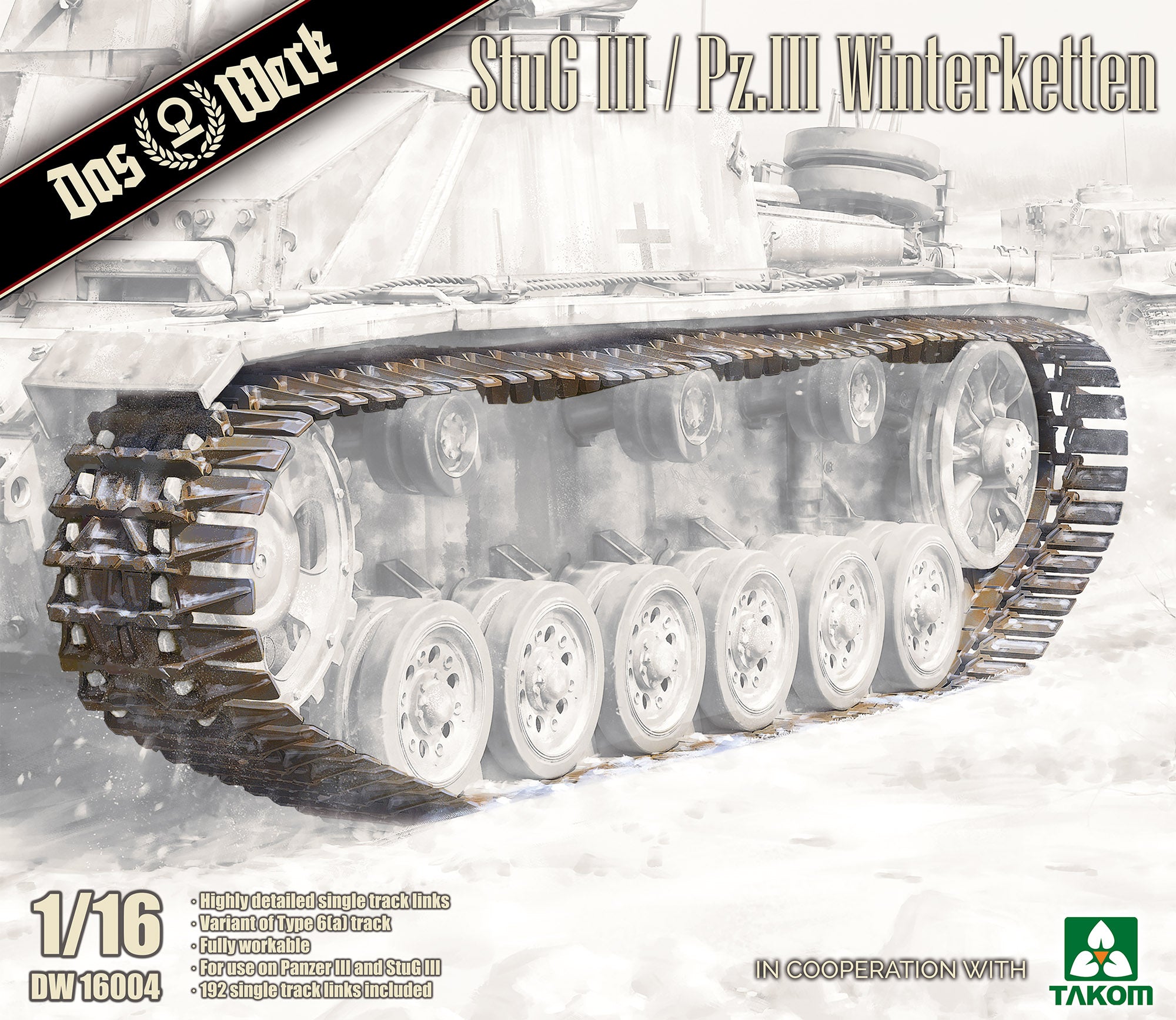 Das Werk 1/16 Pz.III / StuG III Winterketten Set, Winter Tracks