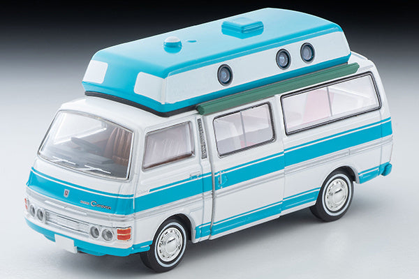 Tomica Limited Vintage NEO 1/64 LV-N312a Nissan Caravan Camper White/Sky Blue 1973