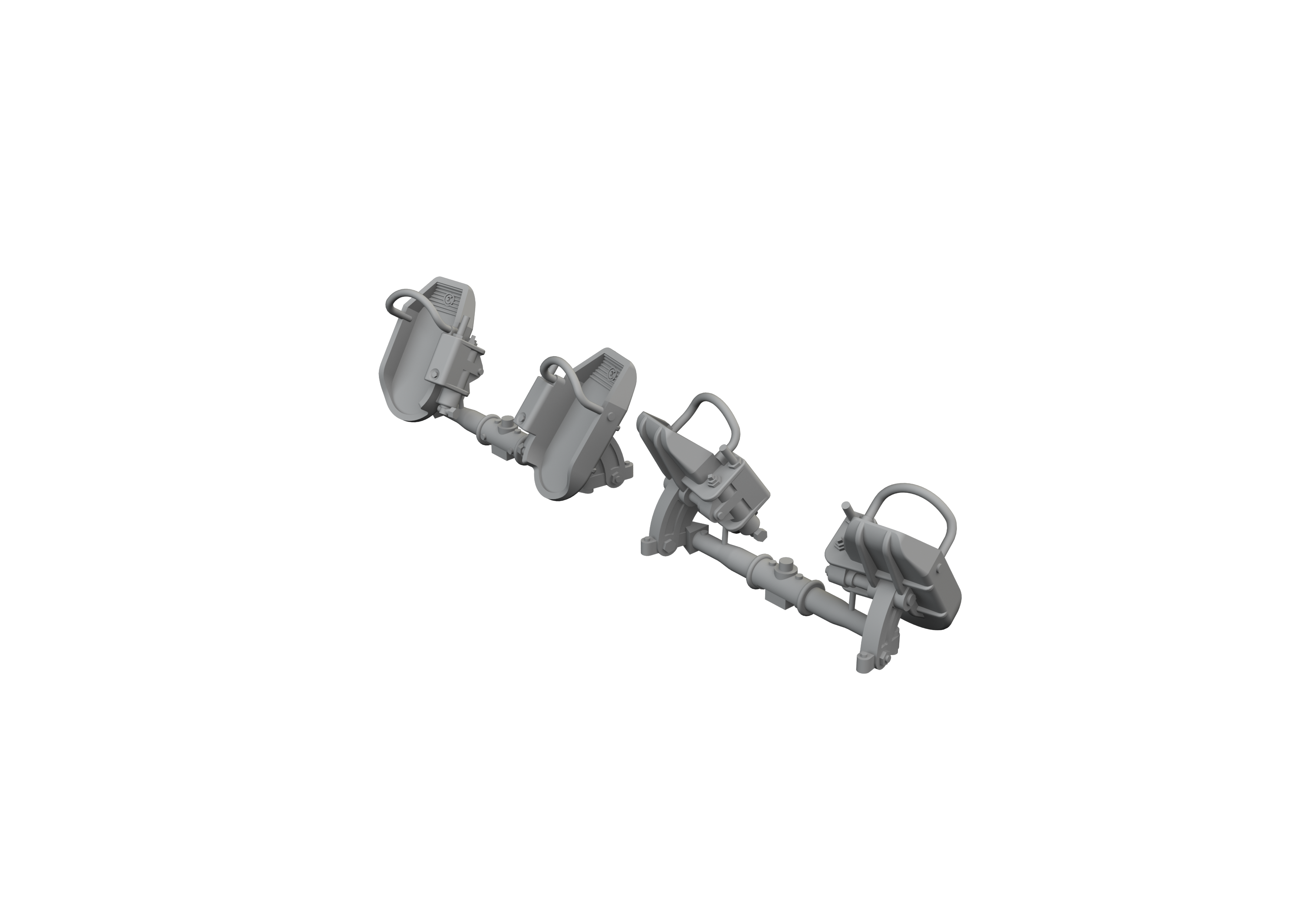 Eduard Bf 109E rudder pedals early 1/48 Brassin