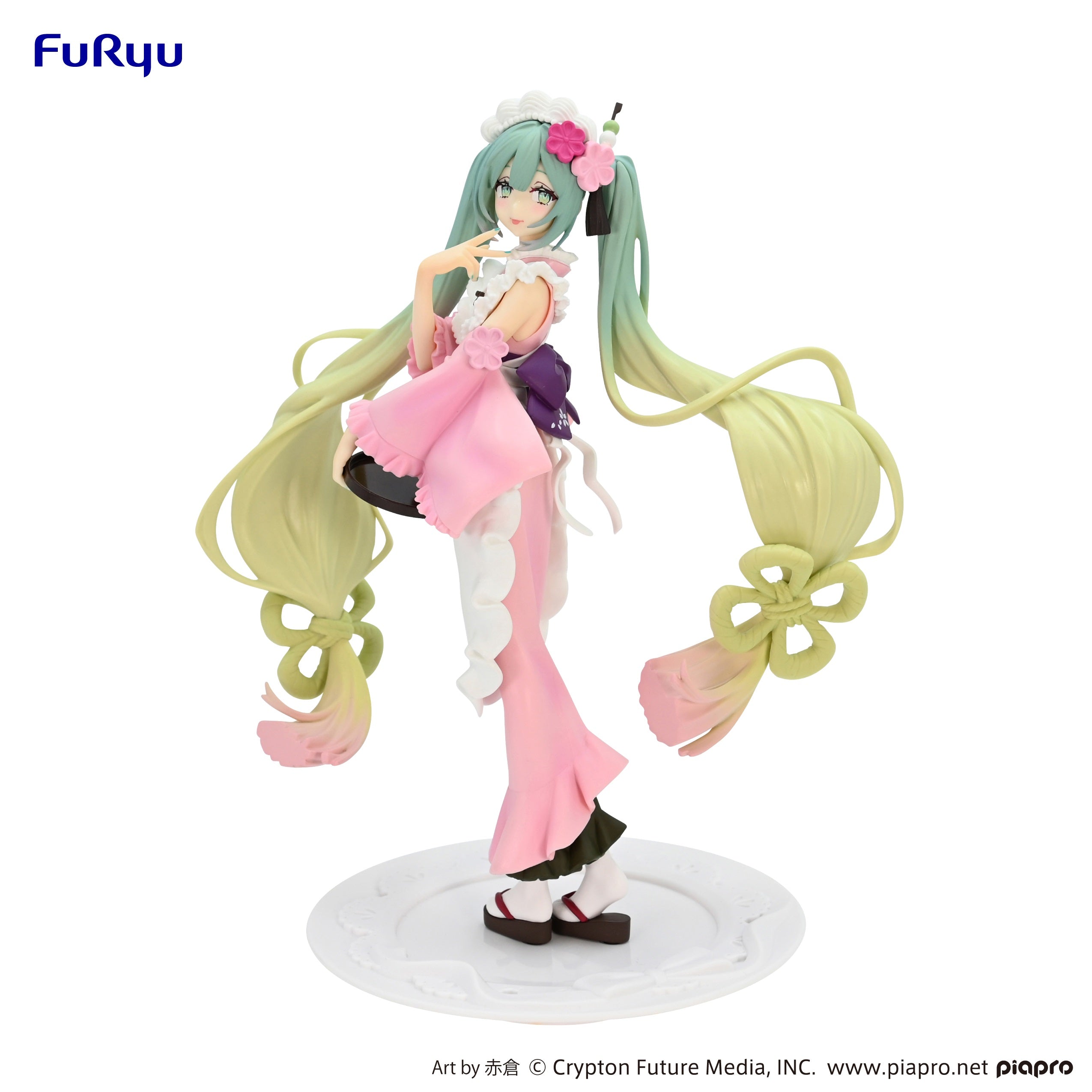 Furyu Corporation Hatsune Miku Series Hatsune Miku Matcha Green Tea Parfait Cherry Blossom Ver. Exceed Creative Figure