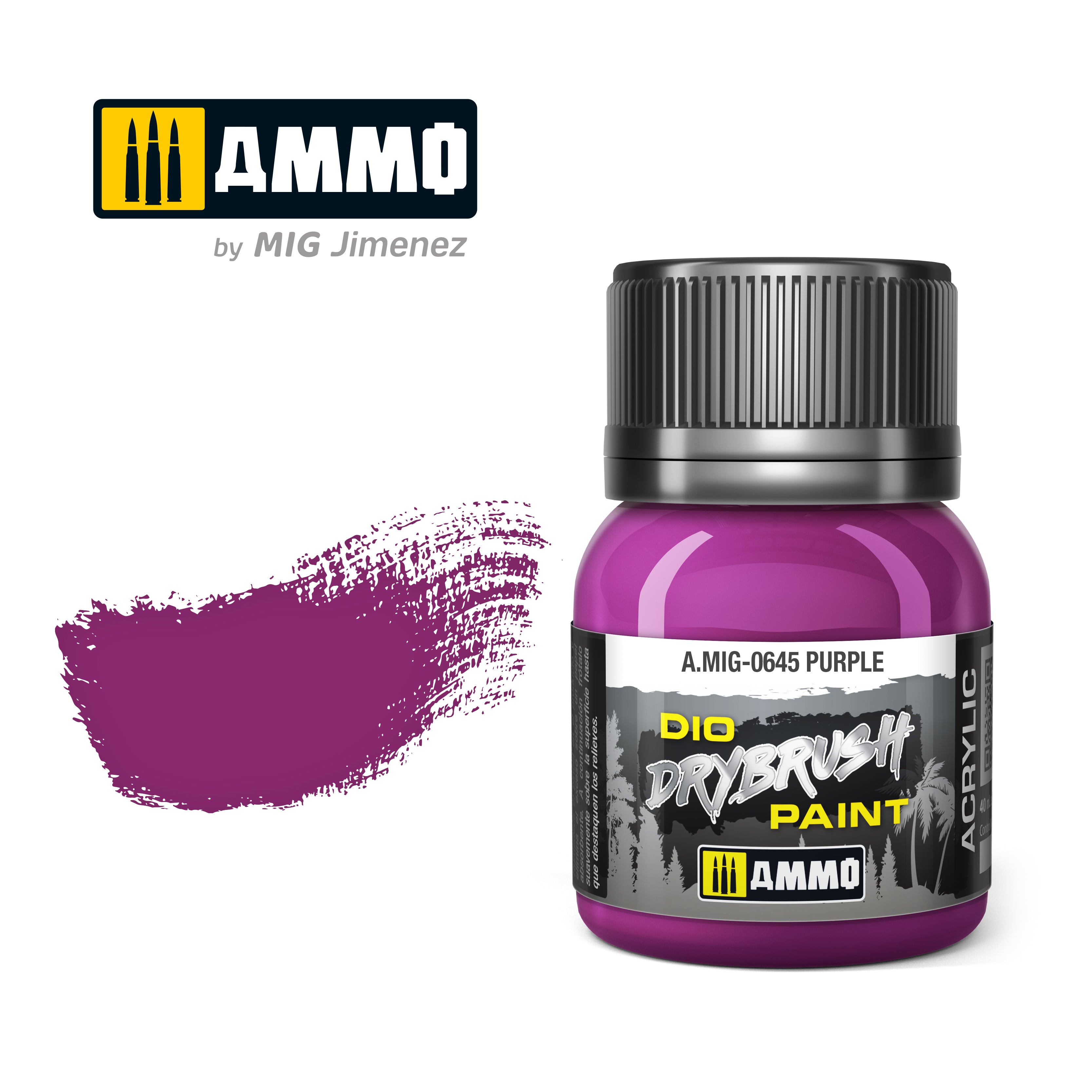 Ammo Mig Dio Drybrush Acrylic Paint 40ml - Purple