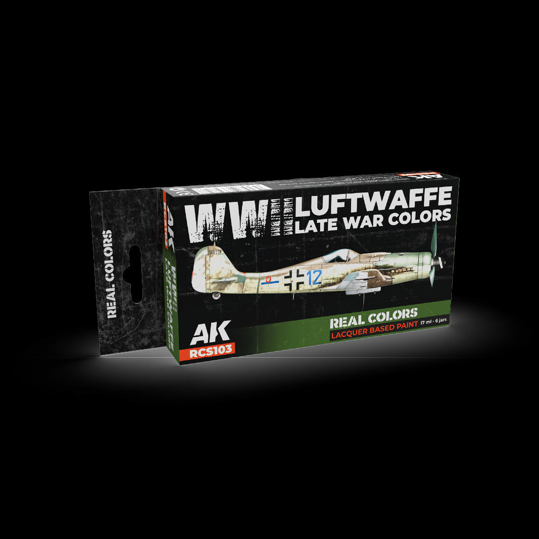 AK Interactive Real Colors WWII Luftwaffe Late War Colors Set (Set of 6) | 8435568339828