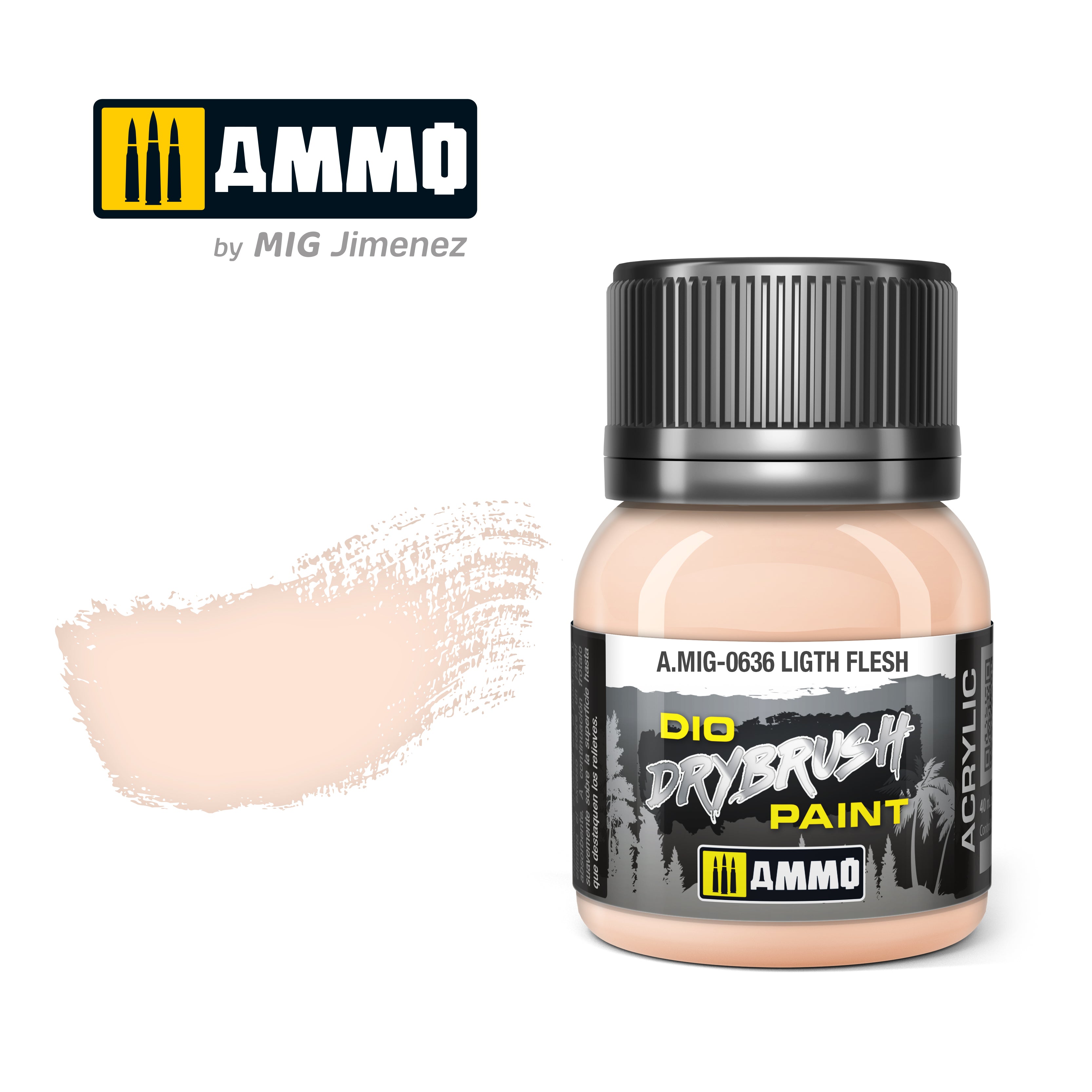 Ammo Mig Dio Drybrush Acrylic Paint 40ml - Ligth Flesh