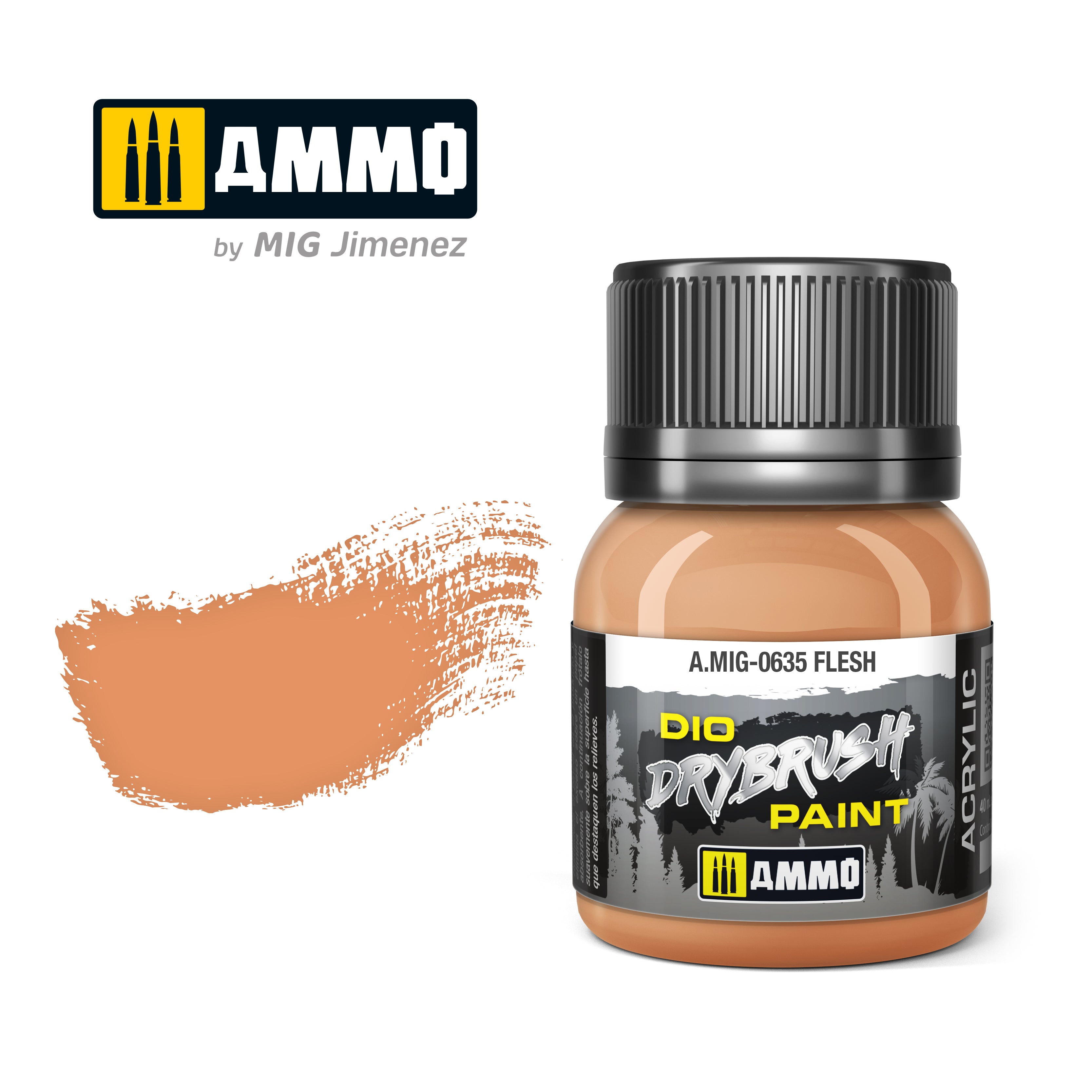 Ammo Mig Dio Drybrush Acrylic Paint 40ml - Flesh