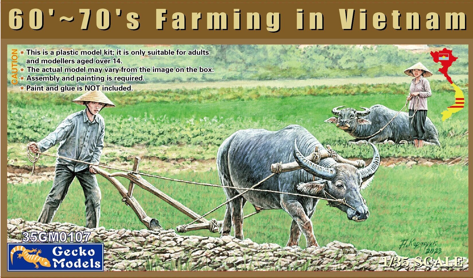 Gecko 1/35 60'~70's Farming in Vietnam