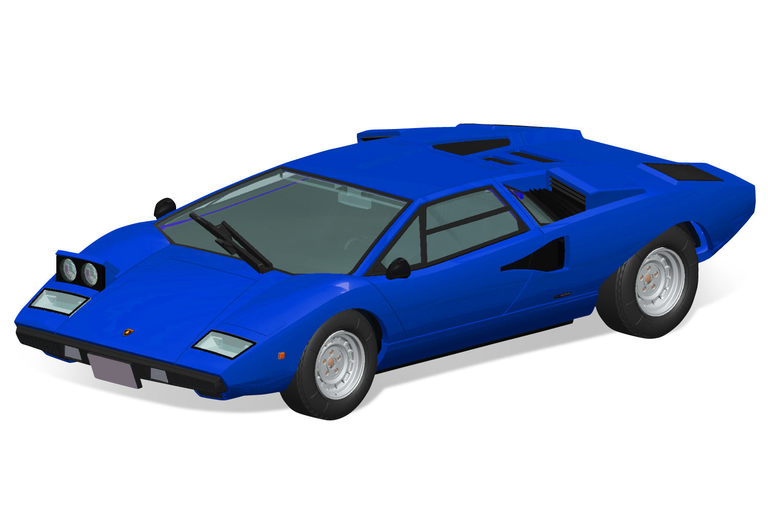 Aoshima 1/32 SNAP KIT #20-E Lamborghini Countach LP400(Blue)