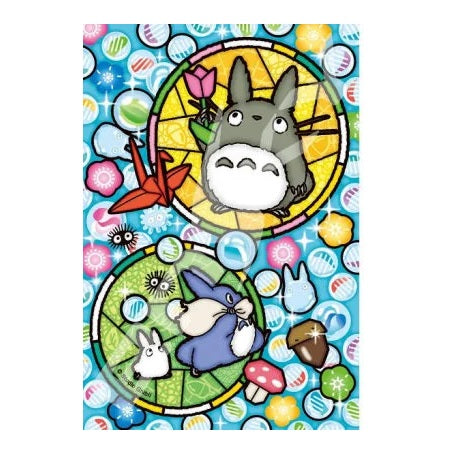 Ensky Petite Artcrystal Puzzle 126-AC64 Totoro and Glassy Marbles "My Neighbor Totoro"