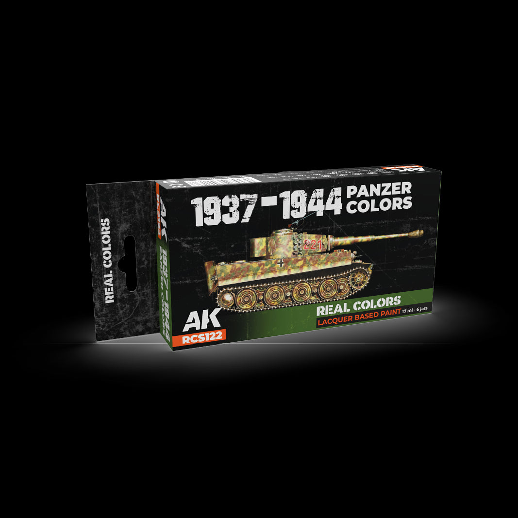 AK Interactive Real Colors 1937-1944 Panzer Colors Set (Set of 6) | 8435568340138