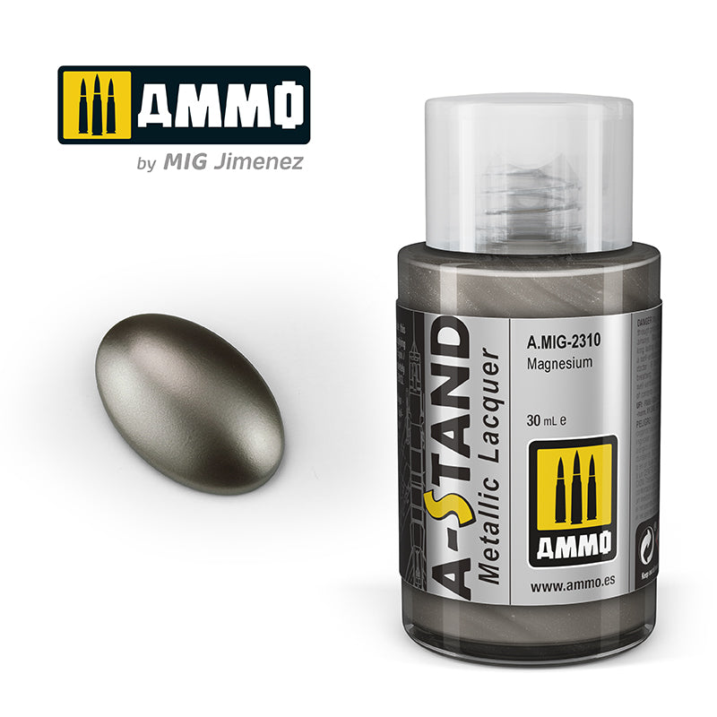 Ammo Mig A-Stand Lacquer Paint 30ml - Magnesium