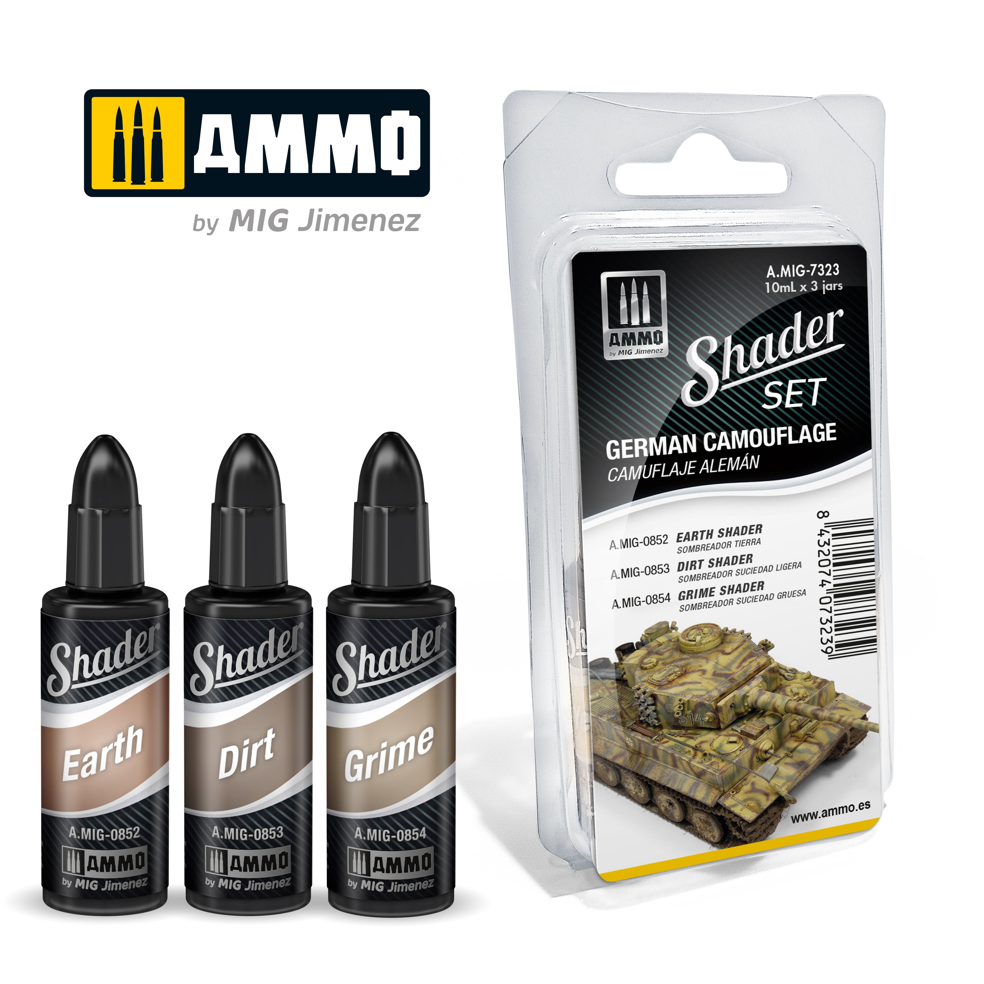 Ammo Mig Acrylic Shader Set - German Camouflage