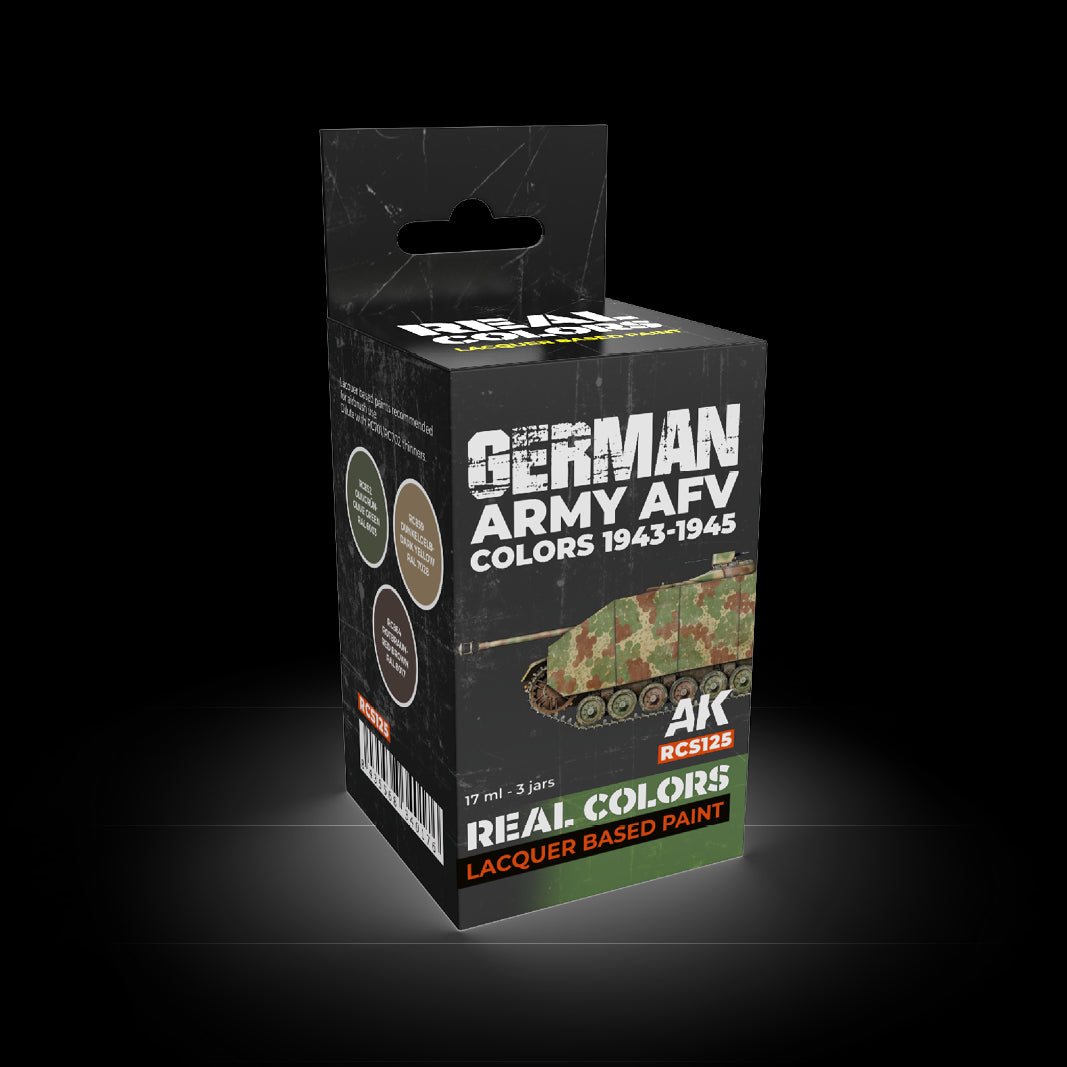 AK Interactive Real Colors German Army AFV Colors 1943-1945 Set (Set of 3) | 8435568340176