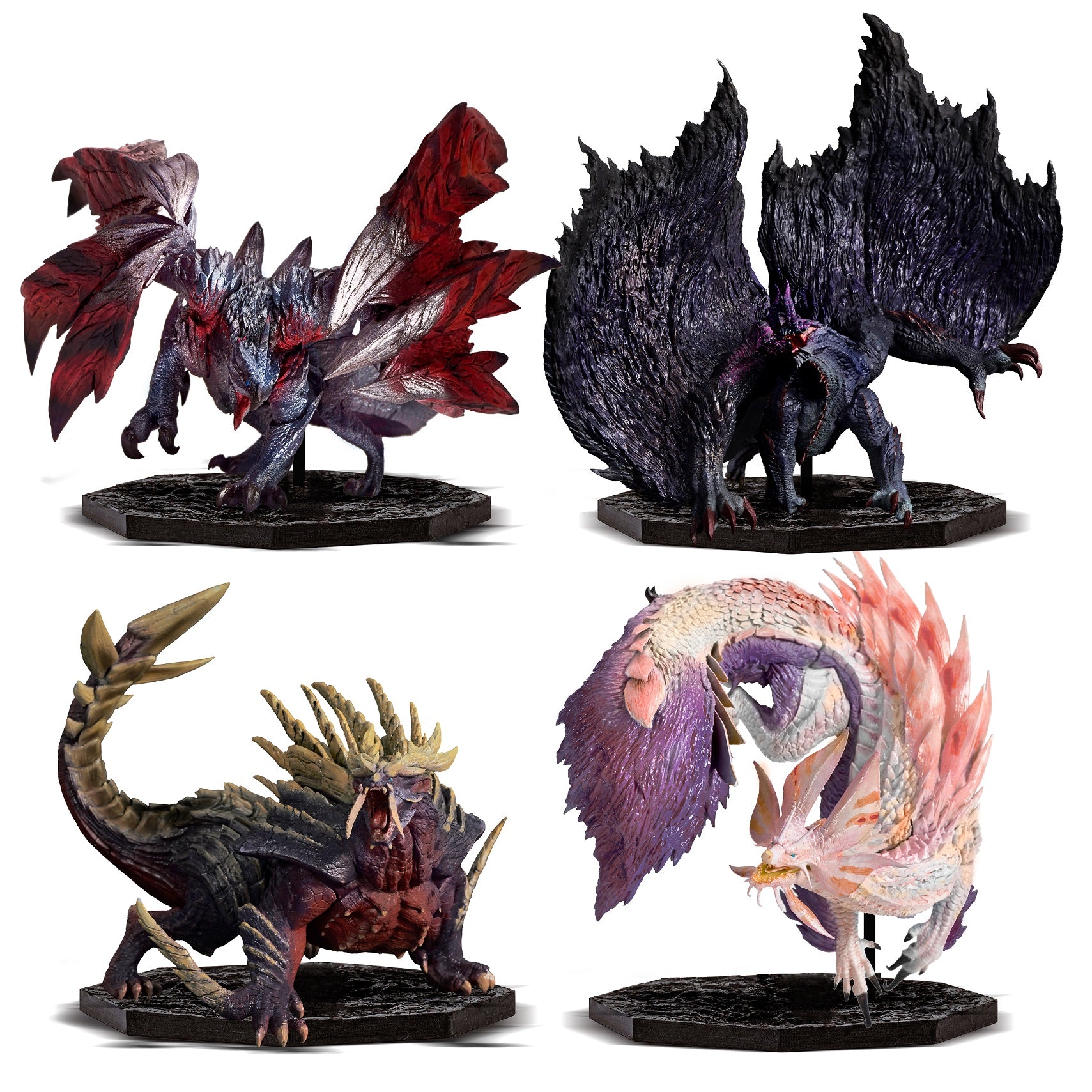 CAPCOM CAPCOM FIGURE BUILDER CUBE MONSTER HUNTER 4pces Box (Gore Magala/Crimson Glow Valstrax/Magnamalo (Enraged)/Mizutsune)