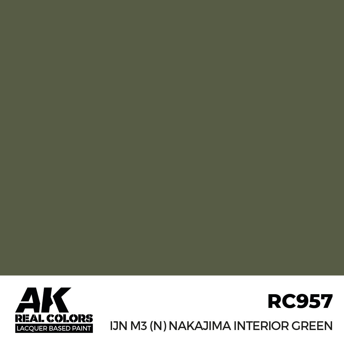 AK Interactive Real Colors IJN M3 (N) Nakajima Interior Green 17 ml. | 8435568337107