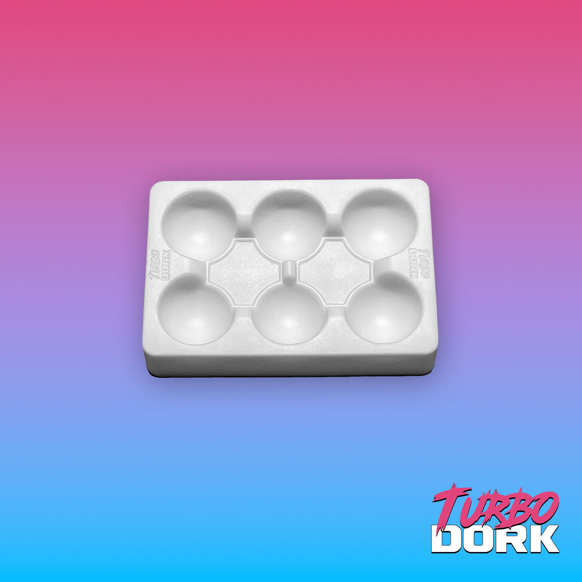 Turbo Dork Silicone Dry Palette (Small, White) 30g, 75mm x 50mm x 15mm