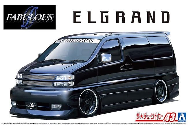 Aoshima 1/24 Fabulous Ape50 Elgrand '00 (Nissan) Car