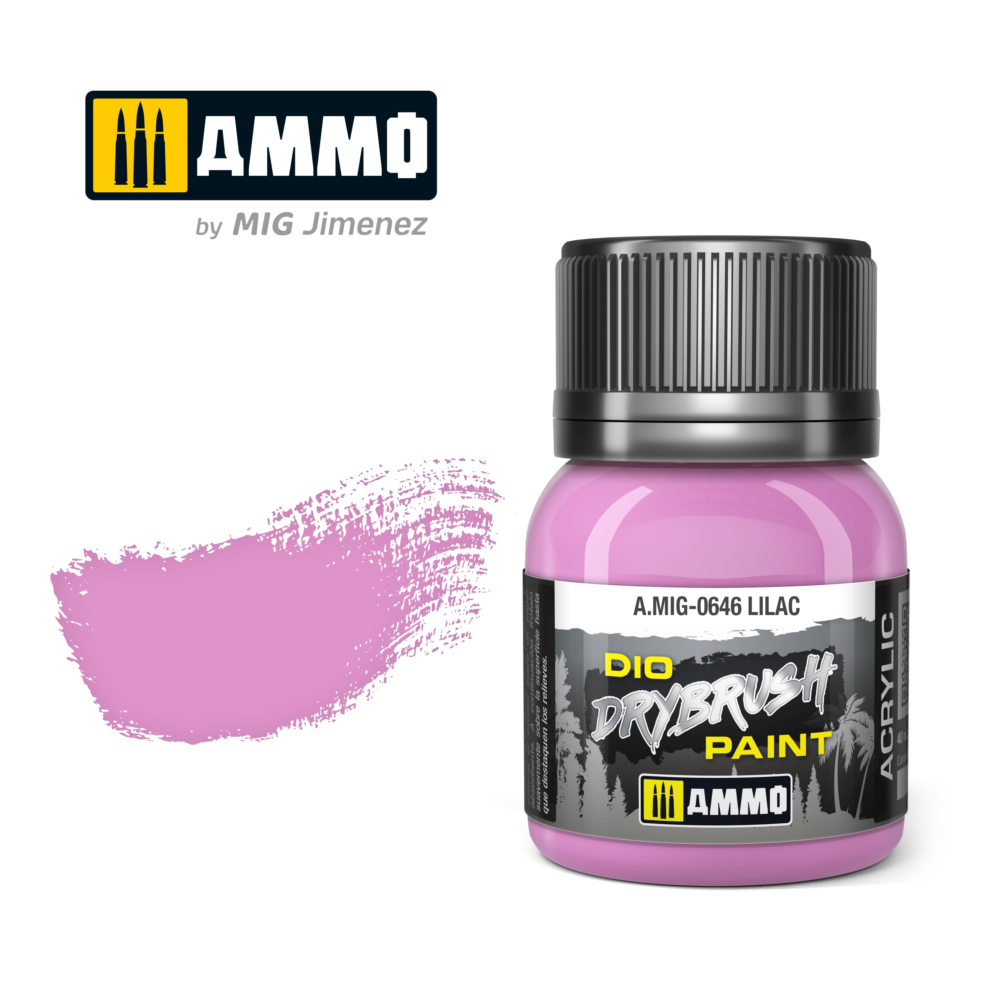 Ammo Mig Dio Drybrush Acrylic Paint 40ml - Lilac