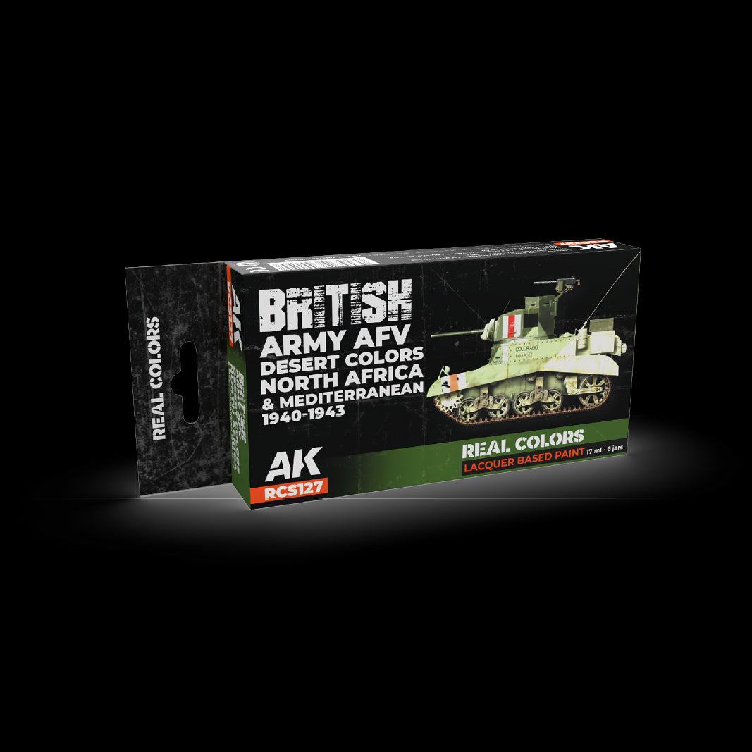 AK Interactive Real Colors British Army AFV Desert Colors Set (Set of 6) | 8435568340190