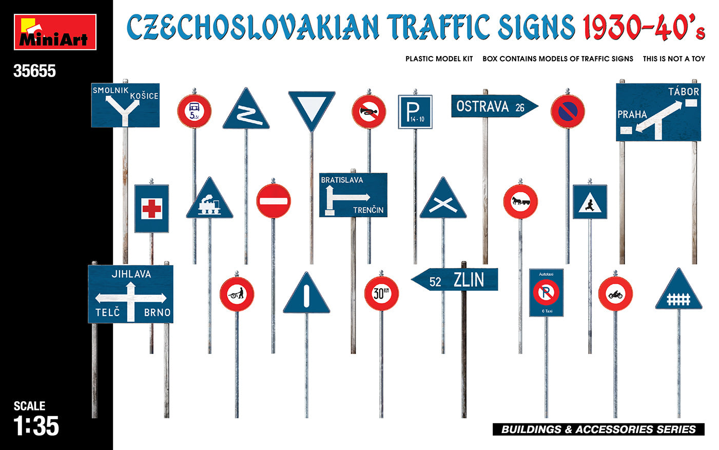 MiniArt 1/35 Czechoslovakian Traffic Signs 1930-40’s