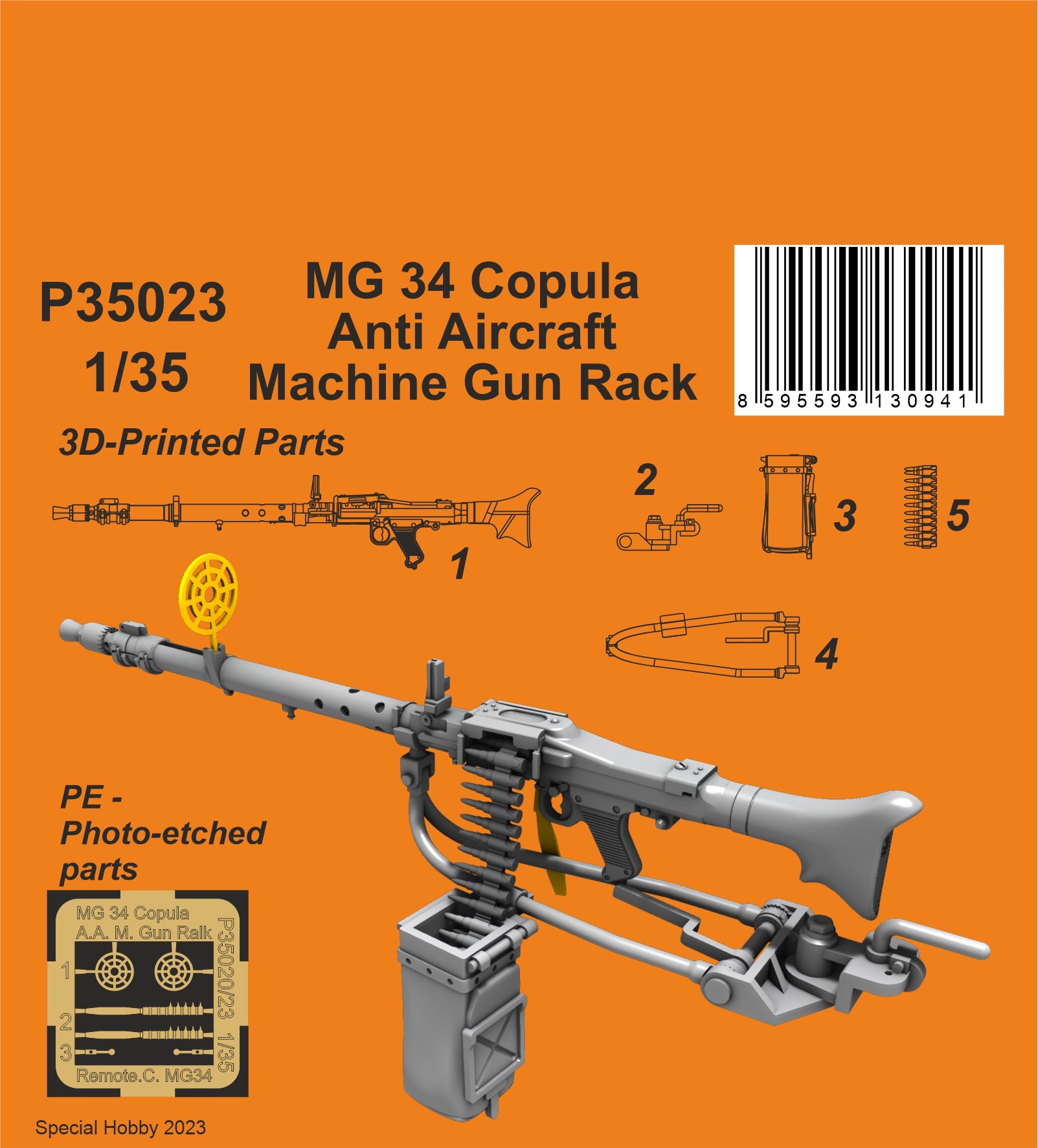 Special Hobby MG 34 Copula Anti Aircraft Machine Gun Rack 1/35