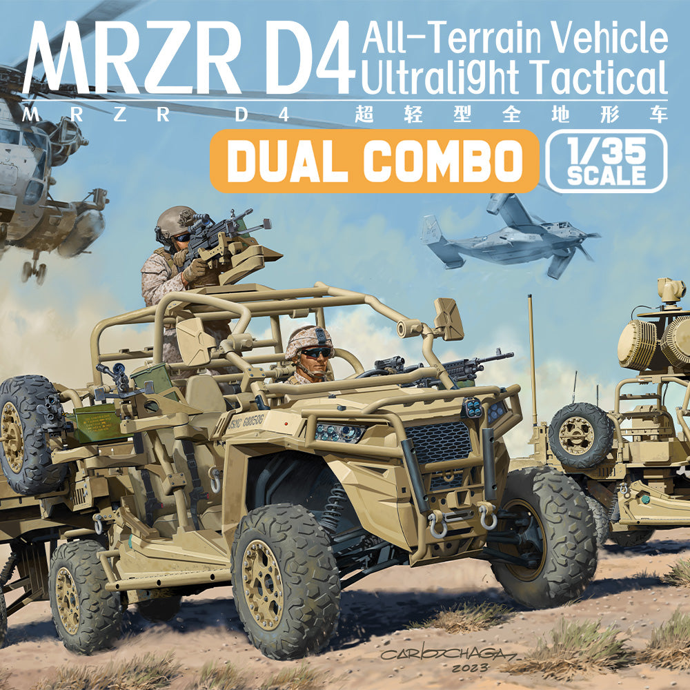 Magic Factory 1/35 MRZR D4 Ultralight Tactical All-Terrain Vehicle (Dual Combo/Two kits in one set)