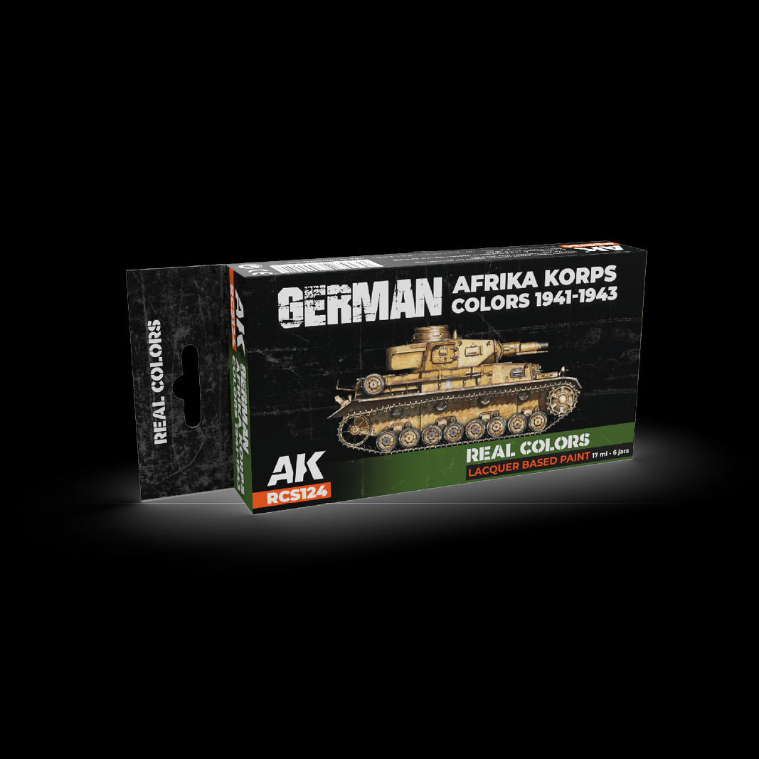 AK Interactive Real Colors German Afrika Korps Colors 1941-1943 Set (Set of 6) | 8435568340152