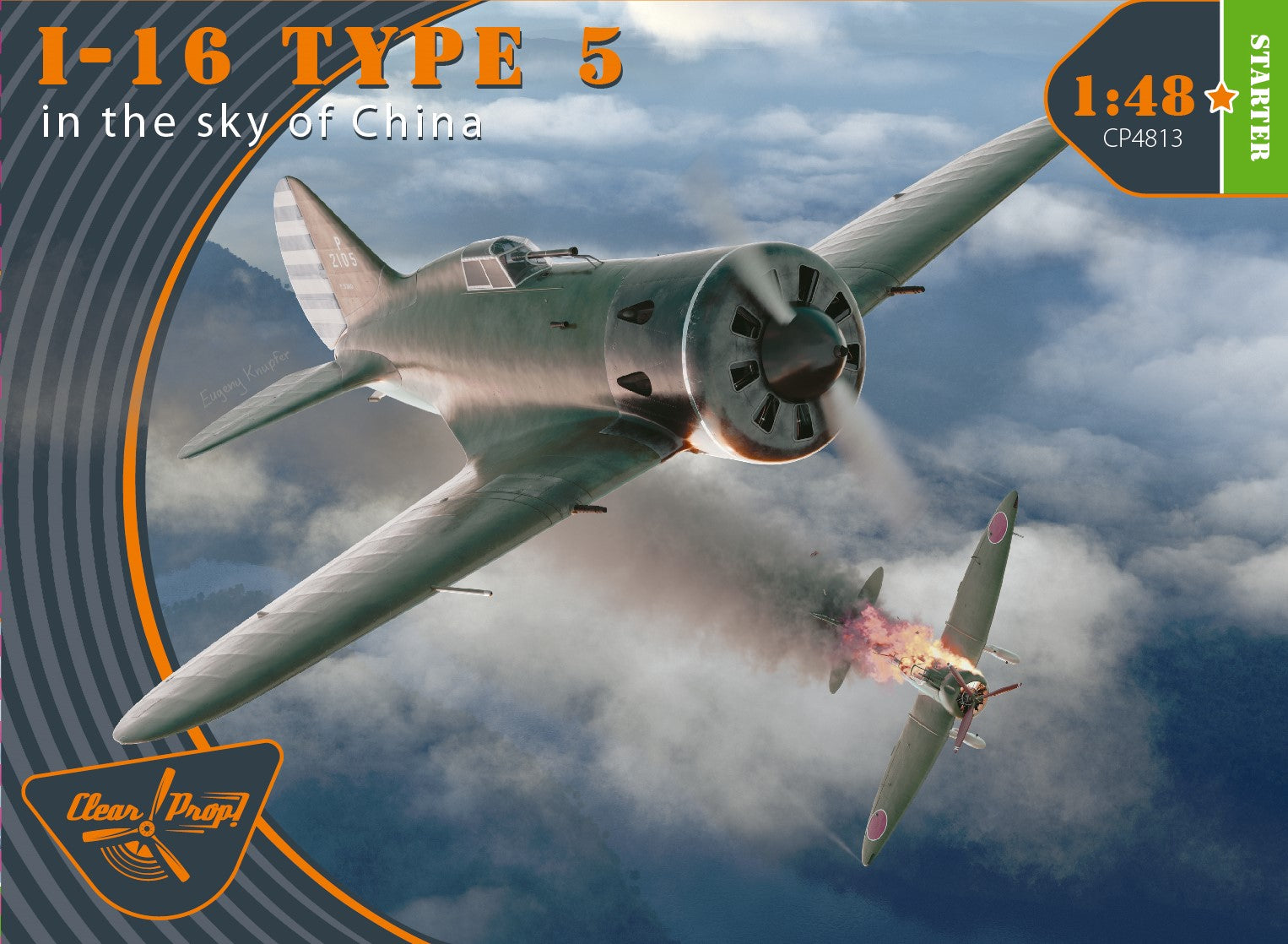 Clear Prop 1/48 I-16 type 5 (in the sky of China) [Starter Kit]