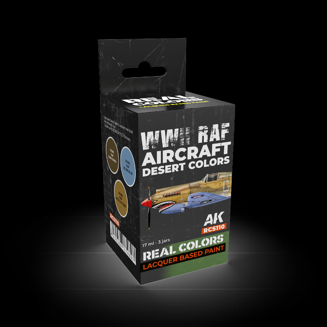 AK Interactive Real Colors WWII RAF Aircraft Desert Colors Set (Set of 3) | 8435568339897