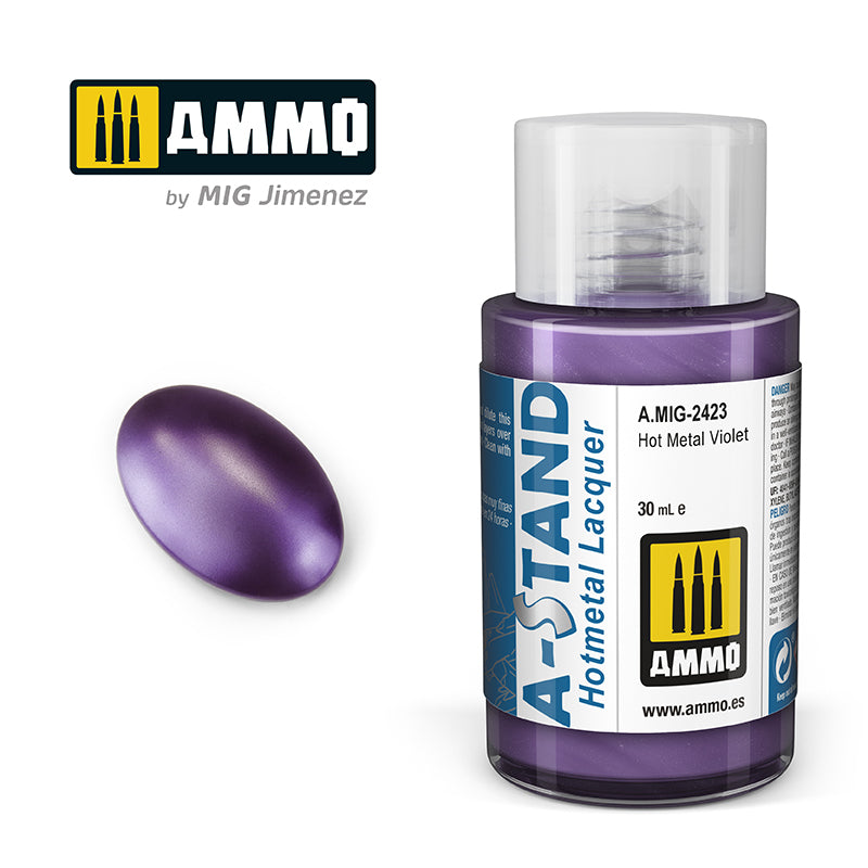 Ammo Mig A-Stand Lacquer Paint 30ml - Hot Metal Violet