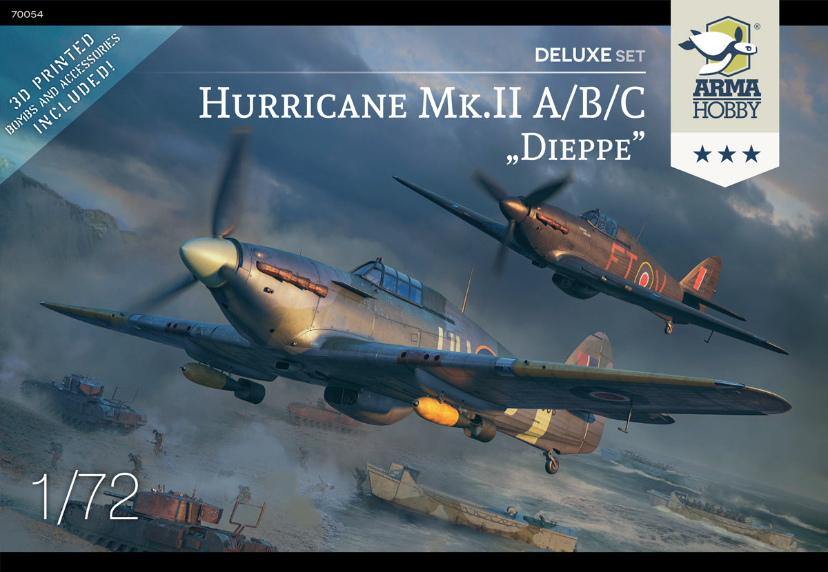 Arma Hobby 1/72 Hurricane Mk II a/b/c Dieppe Deluxe Set