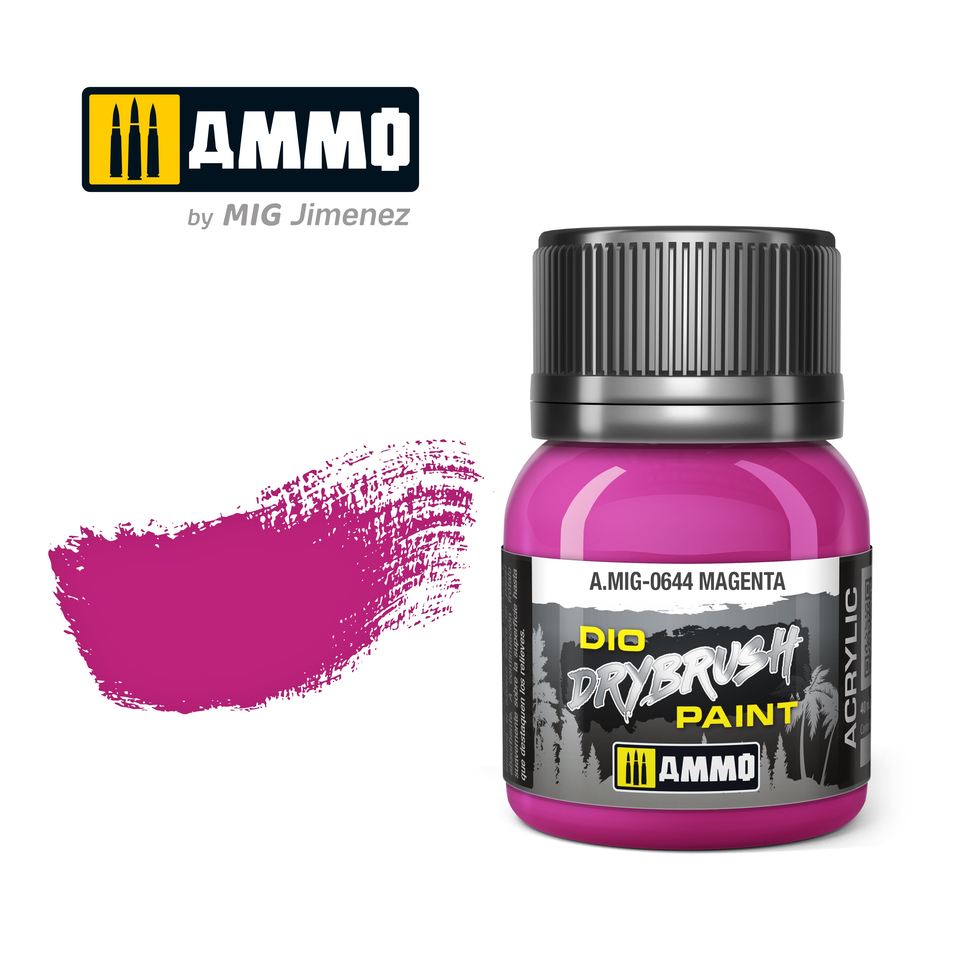 Ammo Mig Dio Drybrush Acrylic Paint 40ml - Magenta