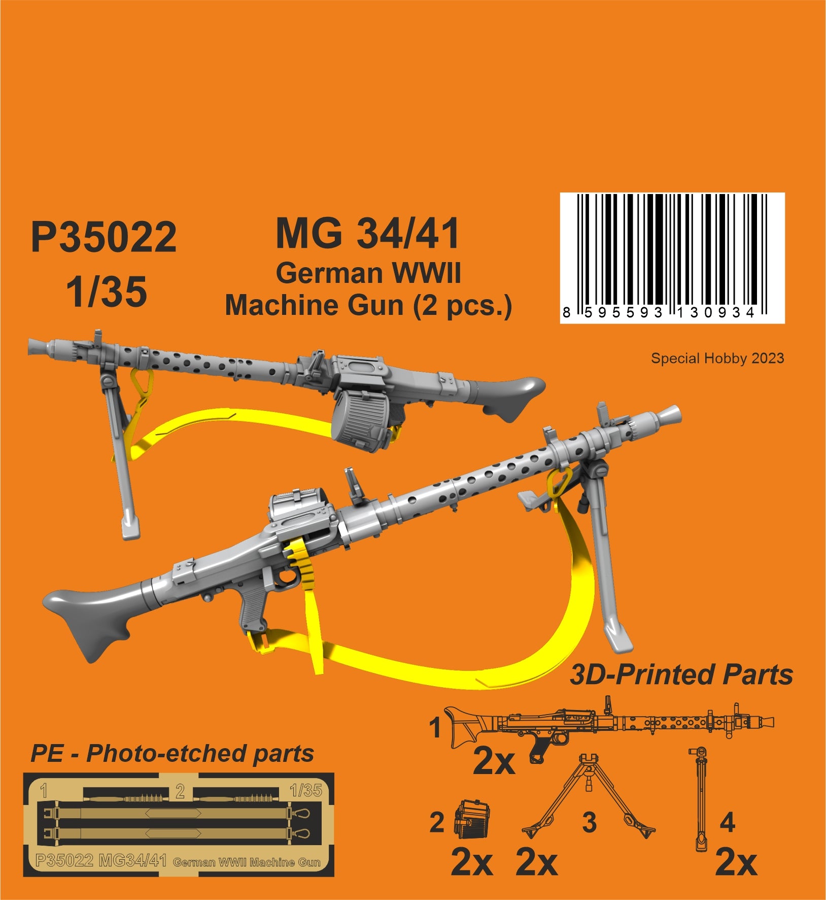 Special Hobby MG 34/41 German WWII Machine Gun (2 pcs.) 1/35