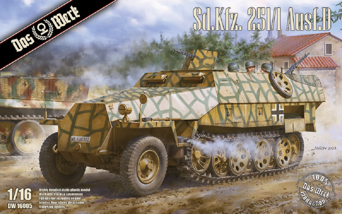 Das Werk 1/16 Sd.Kfz.251/1 Ausf.D, Tank (100% New Molds)