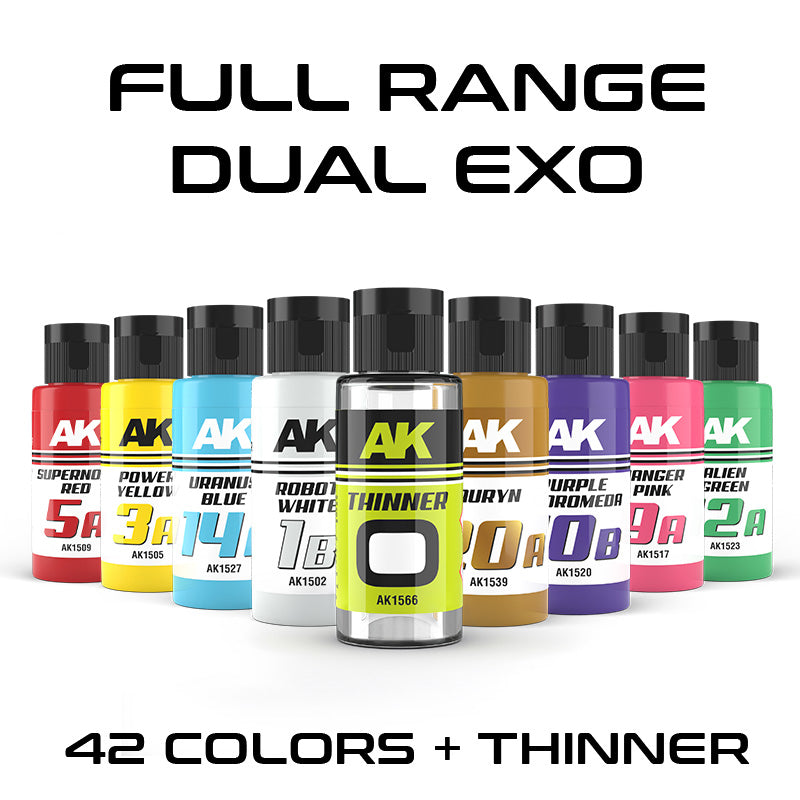 AK Interactive Dual Exo Full Range - 42 Colors + Thinner