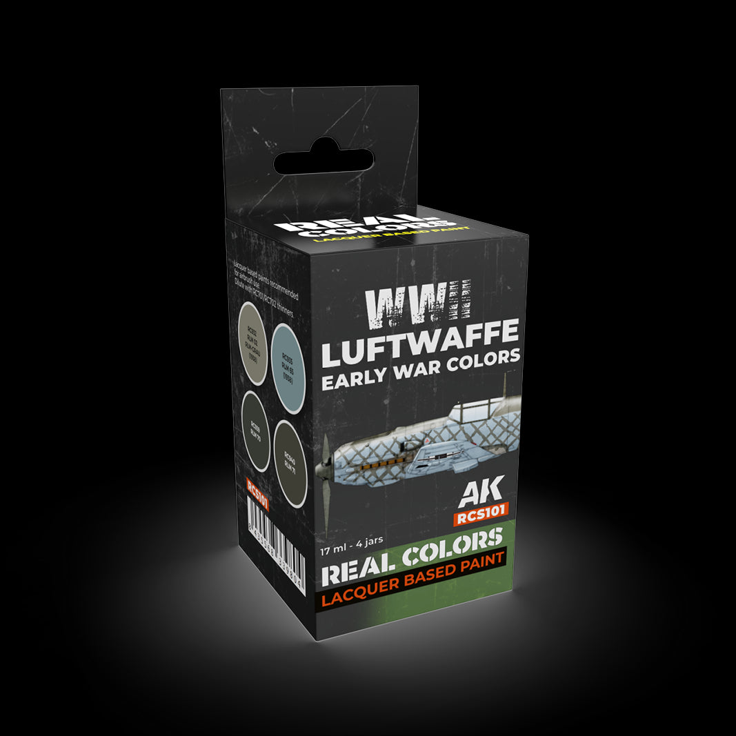 AK Interactive Real Colors WWII Luftwaffe Early War Colors Set (Set of 4) | 8435568339804