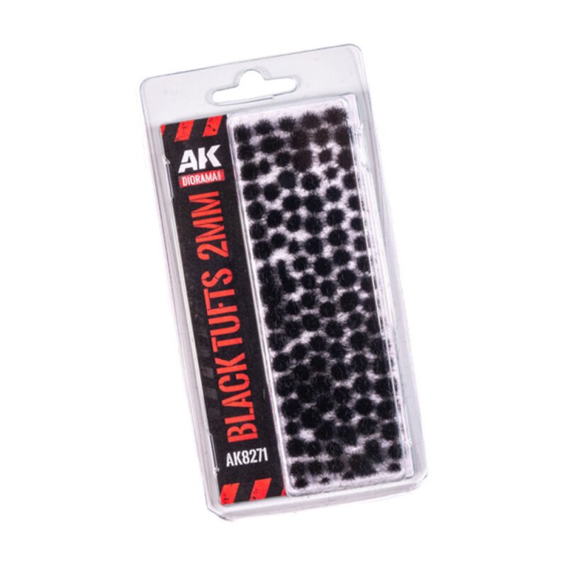 AK Interactive Black - Fantasy Tufts 2mm | 8435568339460