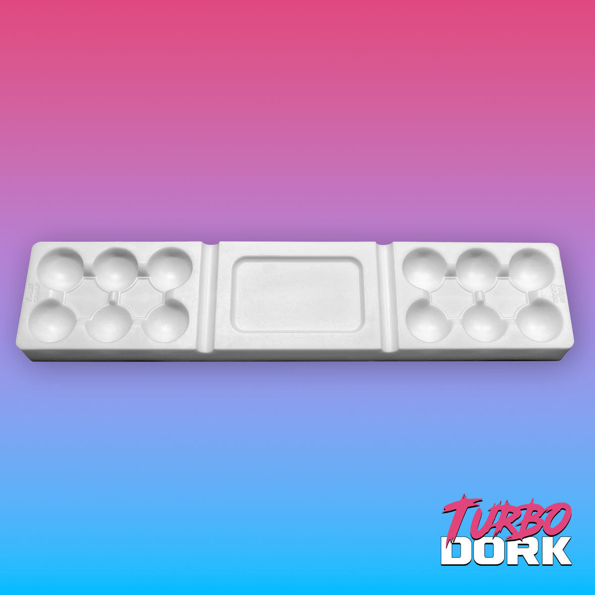 Turbo Dork Silicone Dry Palette (Large, White) 70g, 228mm x 50mm x 15mm