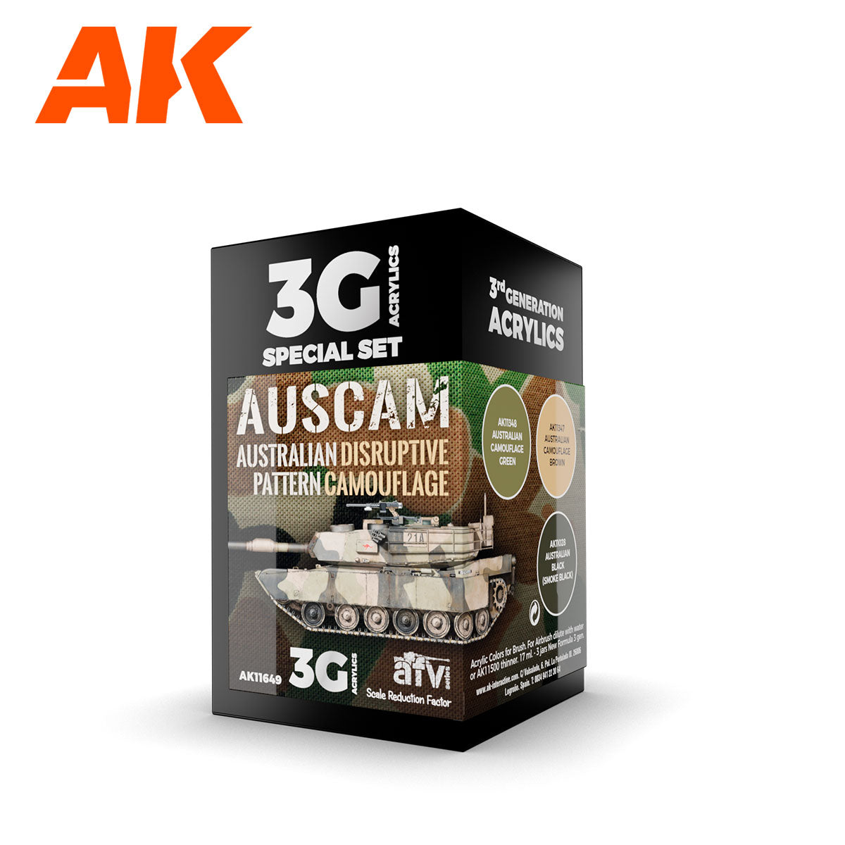 AK Interactive AUSCAM COLORS SET 3G