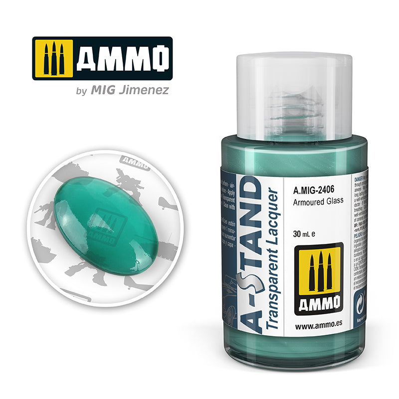 Ammo Mig A-Stand Lacquer Paint 30ml - Armoured Glass