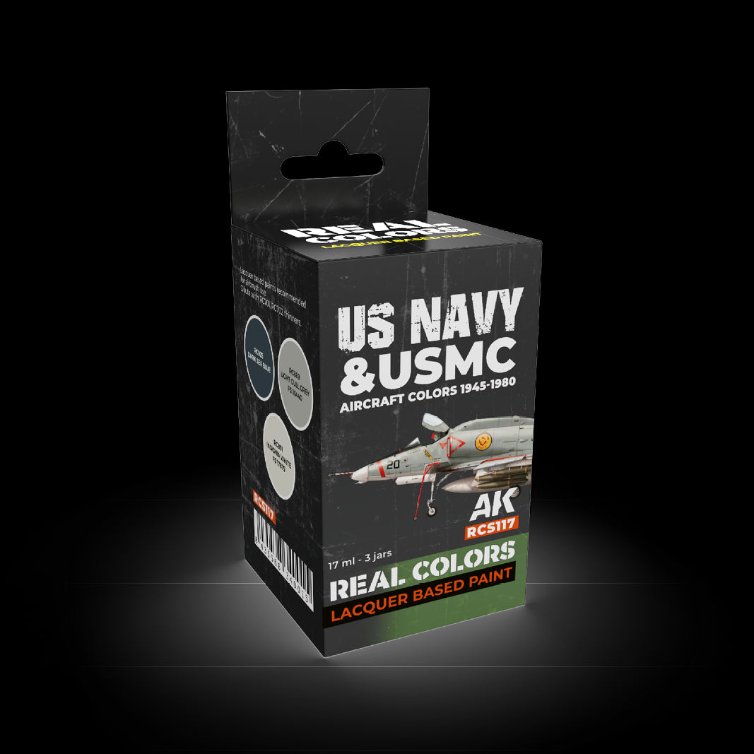 AK Interactive Real Colors US Navy & USMC Aircraft Colors 1945-1980 Set (Set of 3) | 8435568340015