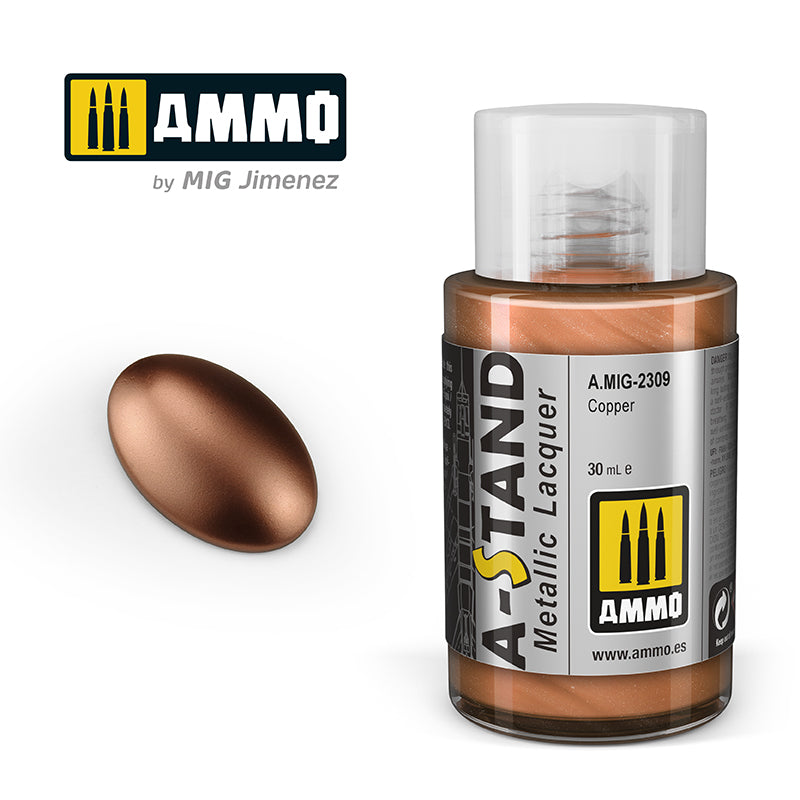 Ammo Mig A-Stand Lacquer Paint 30ml - Copper