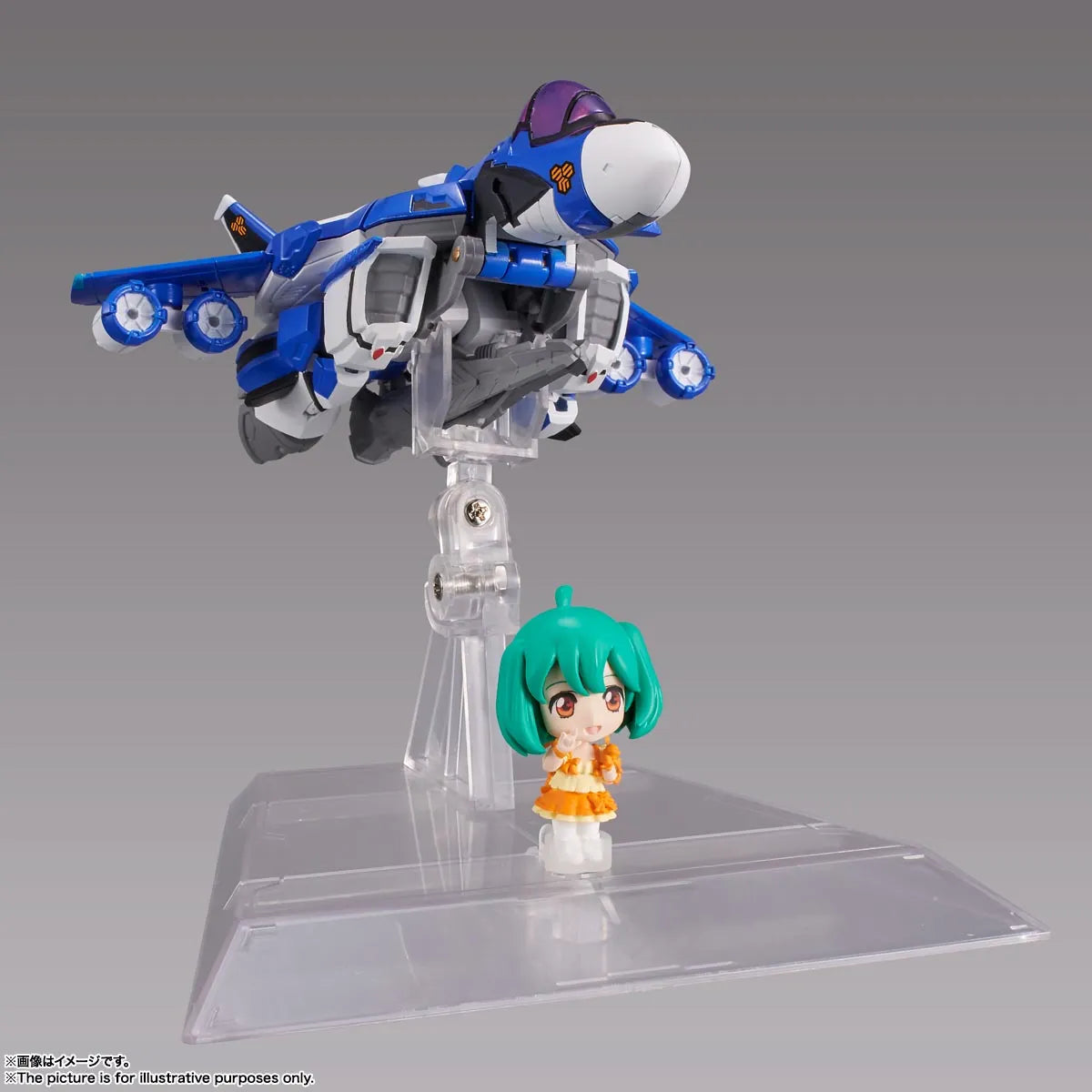 BANDAI Spirits VF-25G MESSIAH VALKYRIE (MICHAEL USE) with RANKA Macross Frontier, Bandai Spirits Tiny Session