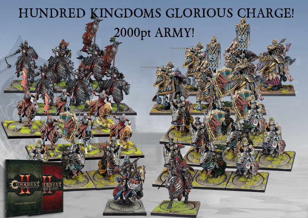 Conquest, Hundred Kingdoms Glorious Charge 2000pt Army (PBW1038) **Made to Order