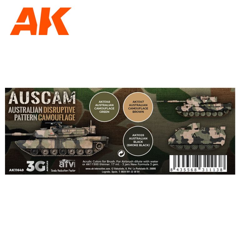 AK Interactive AUSCAM COLORS SET 3G