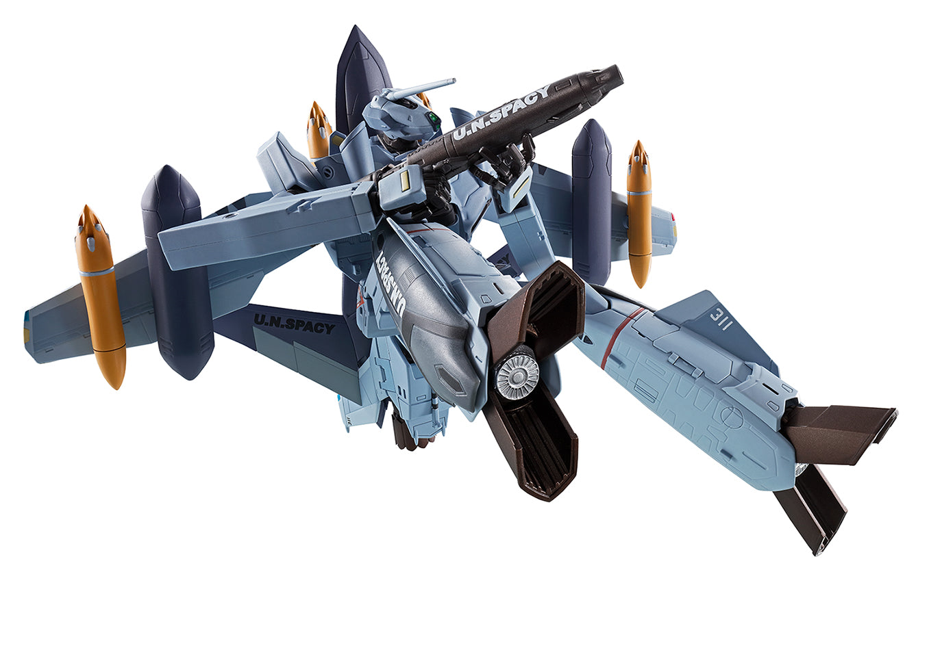 BANDAI Spirits VF-0A PHOENIX(SHIN KUDO USE) ＋ QF-2200D-B GHOST "MACROSS ZERO", TAMASHII NATIONS HI-METAL R