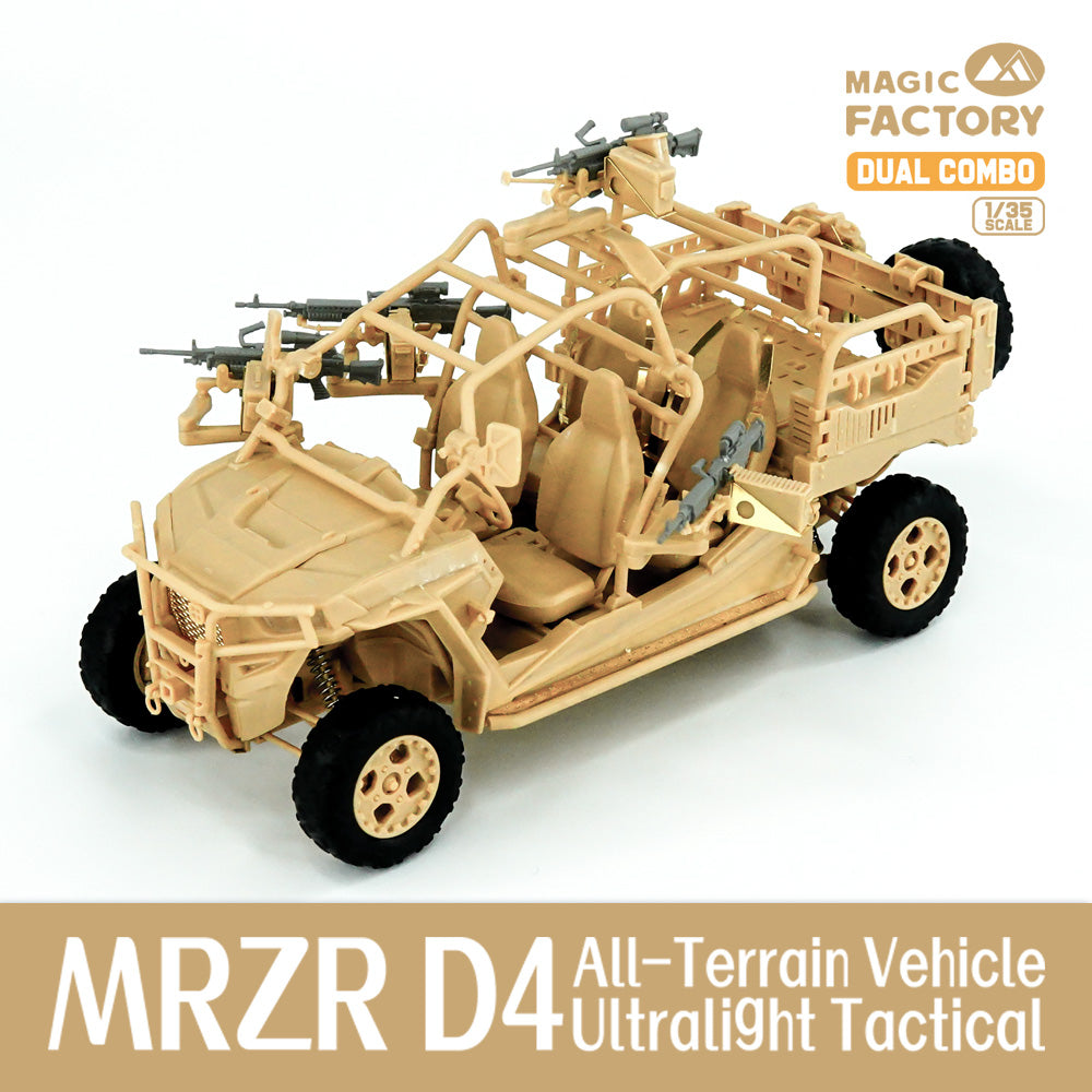 Magic Factory 1/35 MRZR D4 Ultralight Tactical All-Terrain Vehicle (Dual Combo/Two kits in one set)